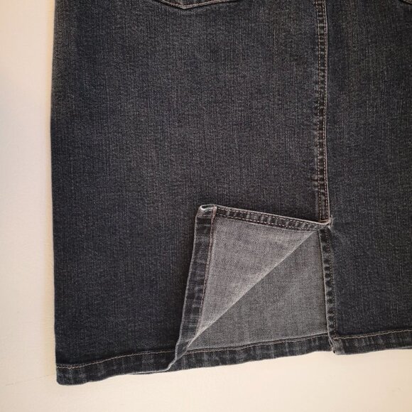 Denver Hayes Ladies Size 6 Medium Wash A-line Jean Skirt - Picture 7 of 10